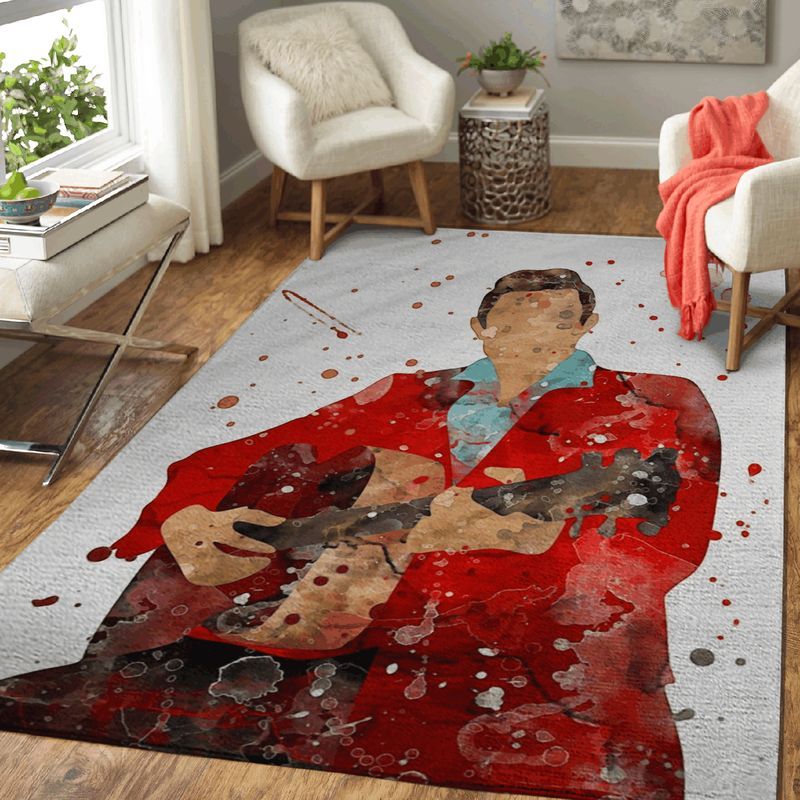 Tapis Pop Art du chanteur country Johnny Cash
