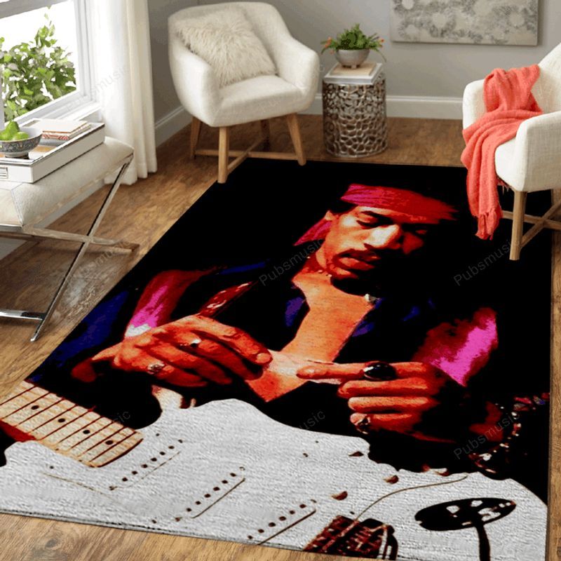 Jimi Hendrix Legend Rock Band Music Oldiest Teppich